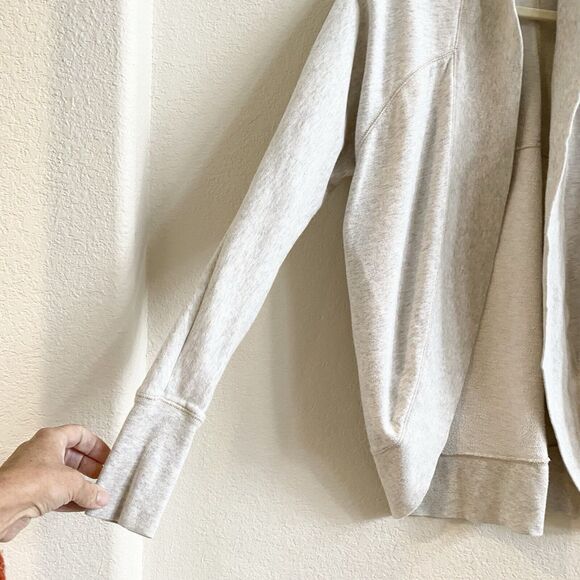 PINK Victoria's Secret Women Sweater Cardigan Open Front Oatmeal 100% Cotton XS - Picture 6 of 8
